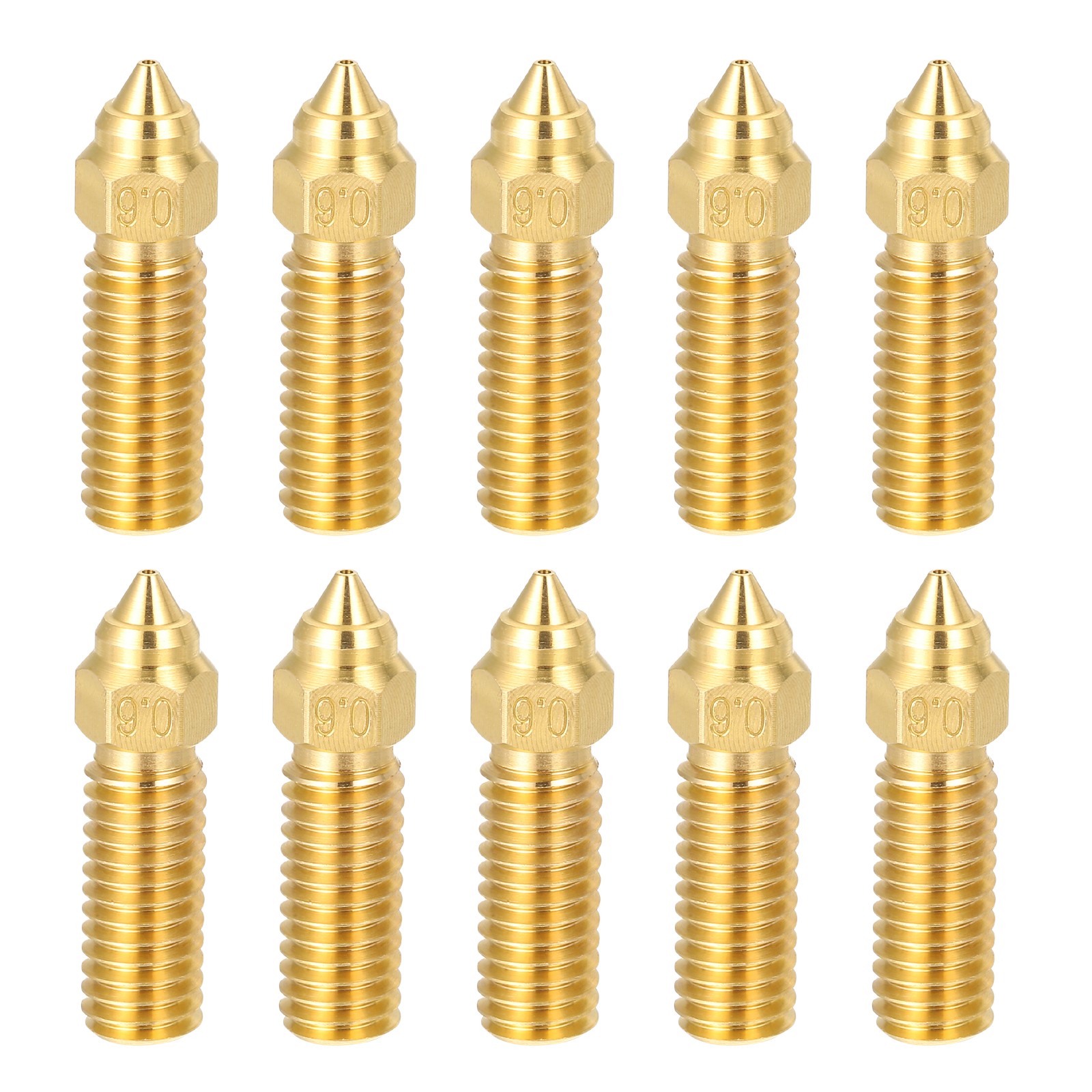 10 Pcs Brass Nozzles, 1.2mm M6 Thread for Carbon 3D Printers
