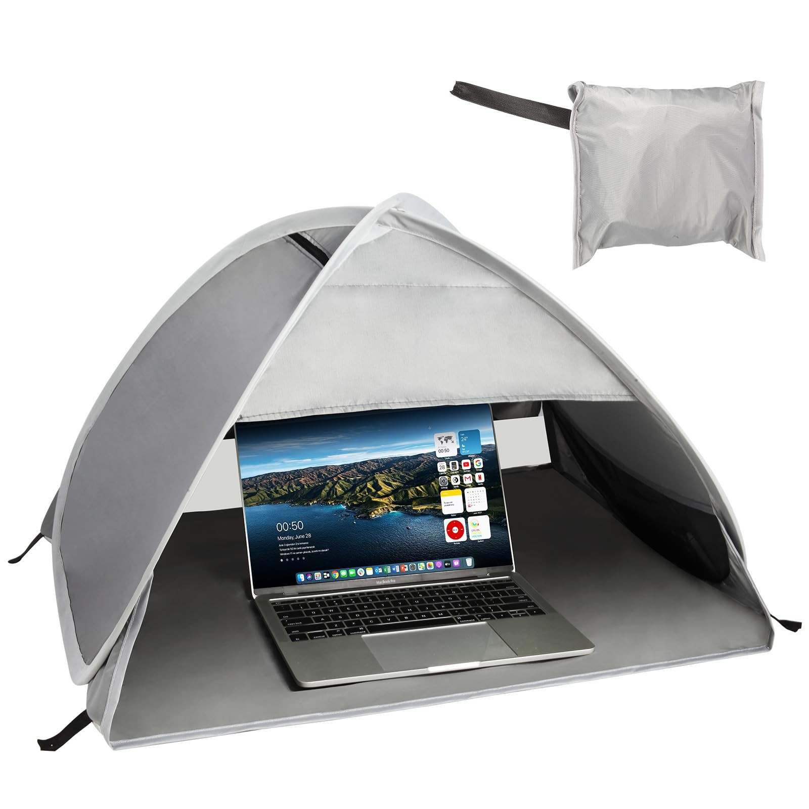 Laptop Tent - Laptop Sun Shade - for Work from Anywhere, Anti-Glare, Lightwei...