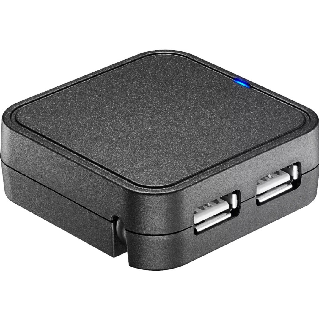 Best Buy essentials- 4-Port USB 2.0 Hub - Black
