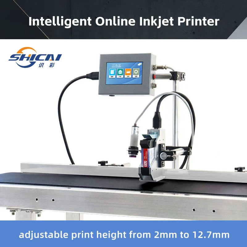 Automatic 12.7mm Inkjet Printer for Hat Date QR Code 
