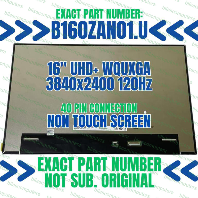 B160ZAN01.U 2023 Razer Blade 16 Model RZ09-0483SEJ3 LCD LED Screen 16" 2560X1600