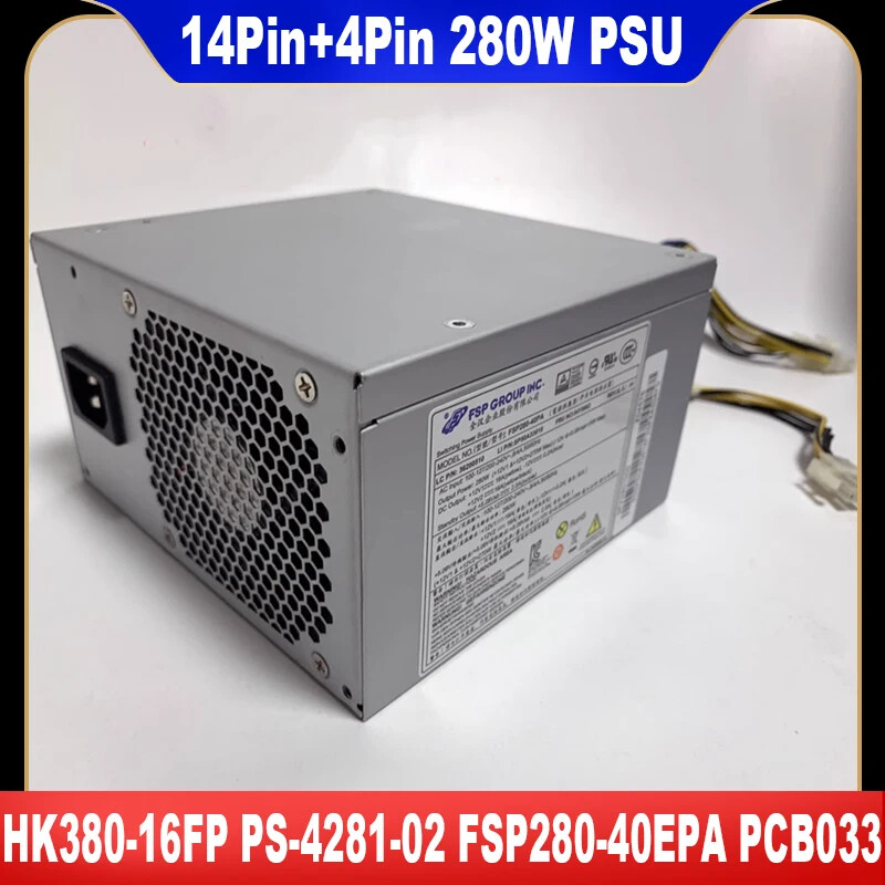 280W PSU For Lenovo H50-50 ThinkCentre Edge 92 H50-50 Power Supply 14+4 54Y8900