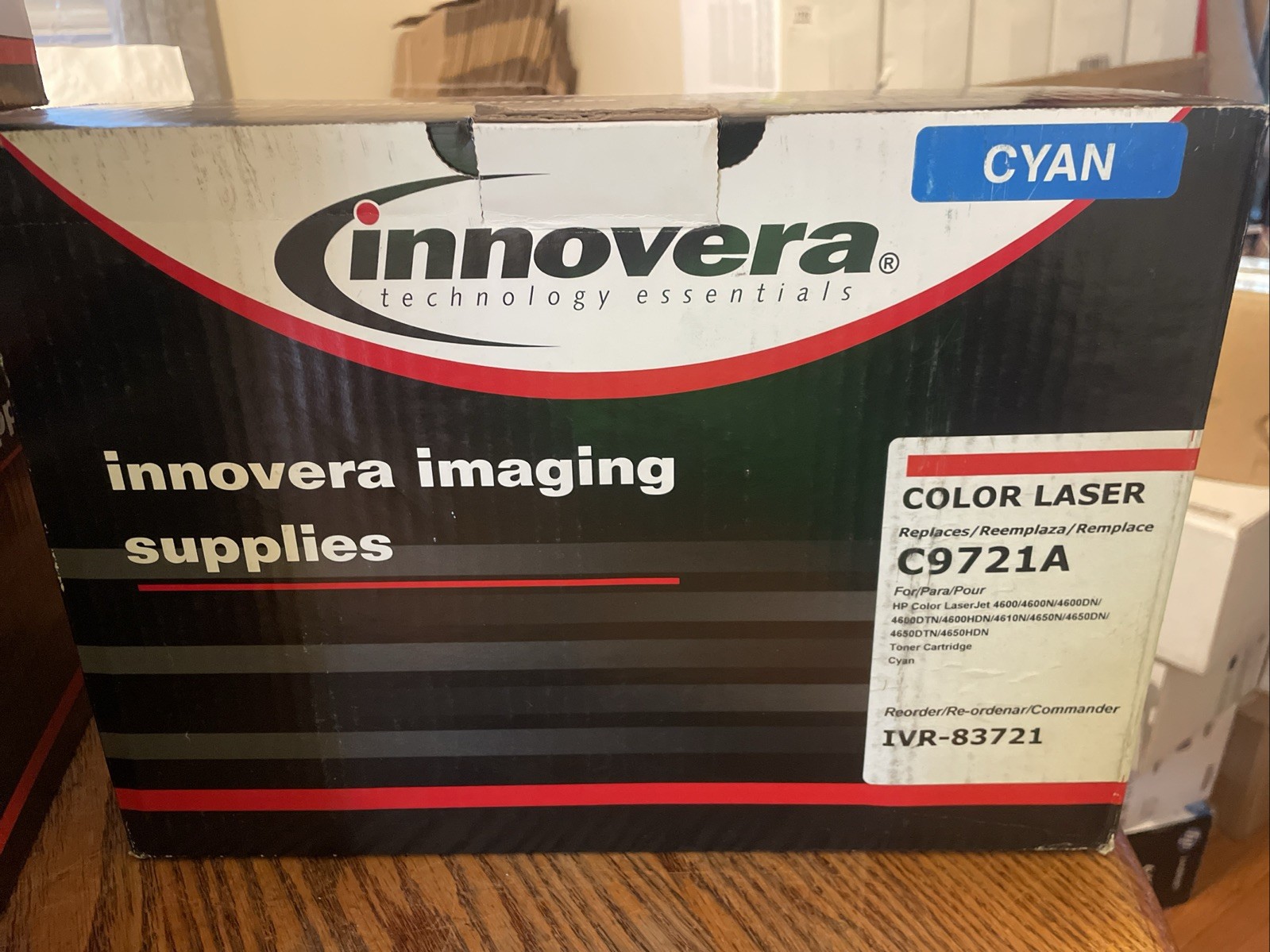 New Innovera IVR-83721 HP Compatible C9721A (641A) Cyan Toner Cartridge Sealed