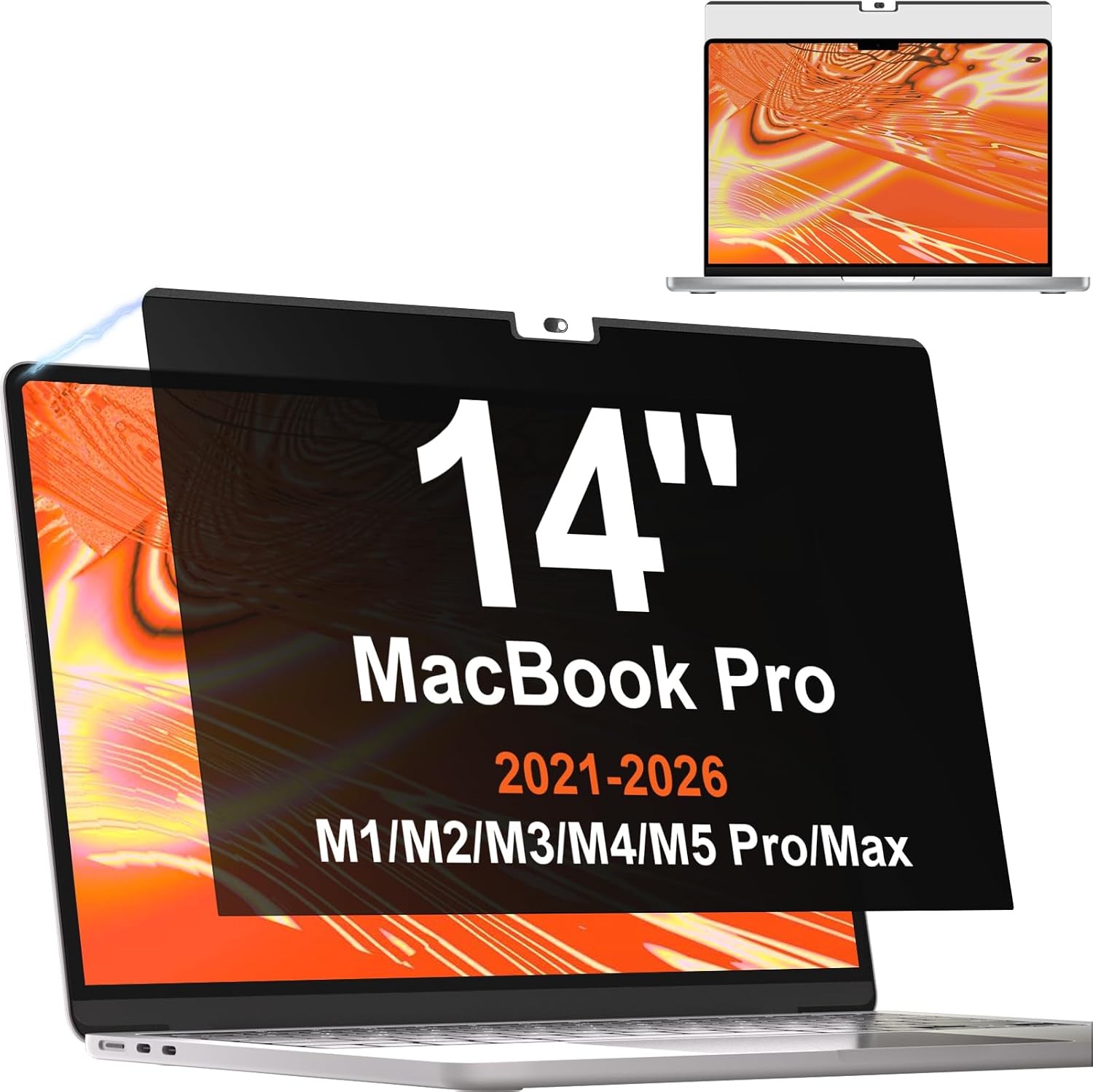 Magnetic Removable Privacy Screen for MacBook Pro 14" 2021-2026 Anti Blue Light