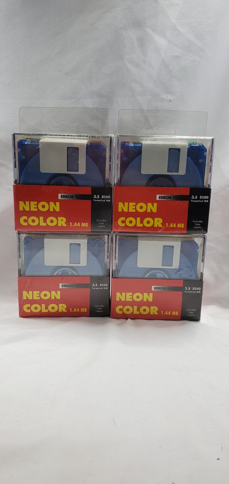40 Disks Neon 3.5 Hd Unbranded 4 Pack Of 10 New Sealed