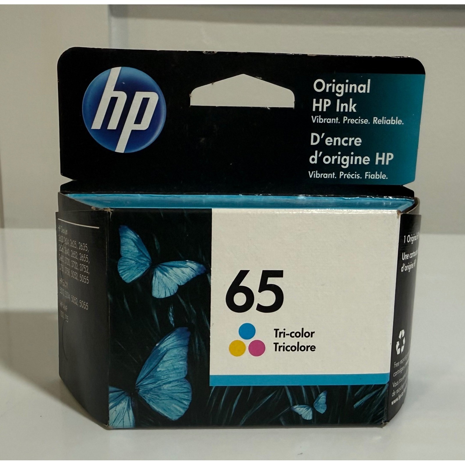 HP 65 Tri-color Original Ink Cartridge N9K01AN for DeskJet ENVY AMP Printers