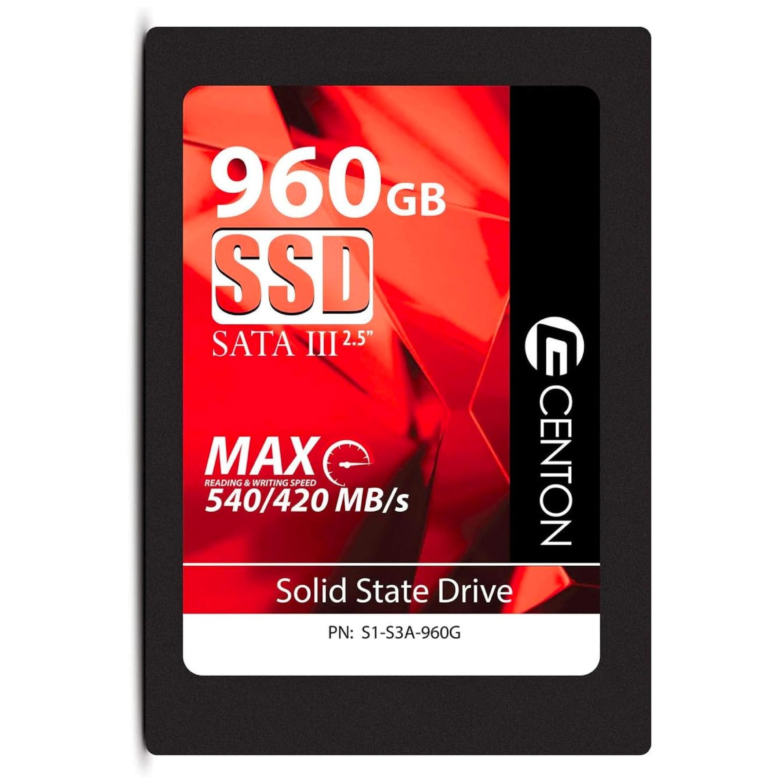 Centon 960GB SSD Internal Solid State Drive, SATA III 6Gb/s 2.5”, 3D NAND