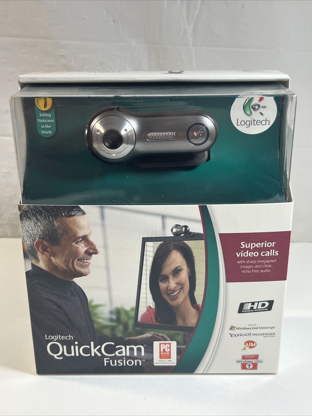 Logitech Quickcam Fusion Grey 1.3MP WebCam New Sealed