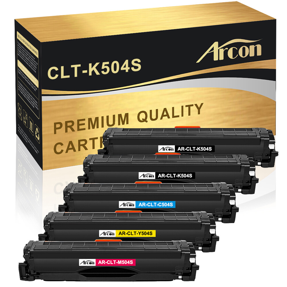 5 Pack CLT-K504S 504 Toner Cartridge Set for Samsung Sl-C1860FW Sl-C1810W C1810