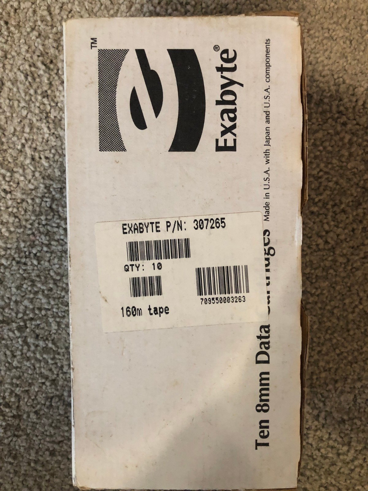 Exabyte 8mm Data Cartridge 160M Box of 10 *NEW SEALED* [Magnetic Tape]