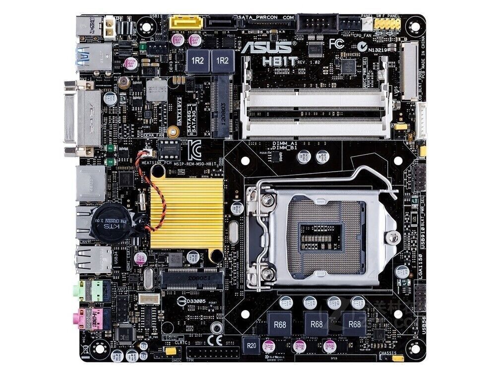 For ASUS H81T R2.0 motherboard H81 LGA1150 DDR3 HDMI+DVI 16G M-ITX Tested ok