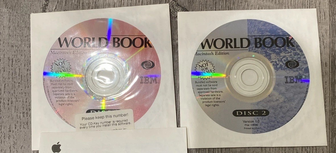 World Book Multimedia Encyclopedia - Mac Edition V1.0 (2 CDs, 1998) w/ CD Key