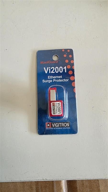 Vigitron Single Port in line Ethernet surge protector Surge Protector VI2001
