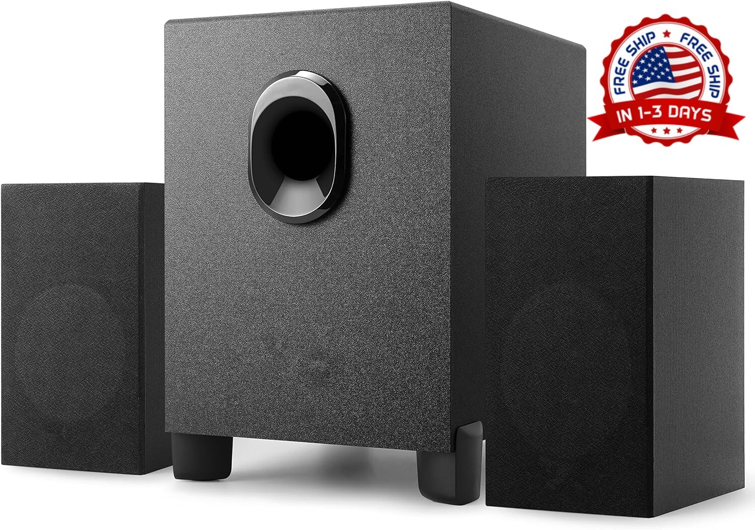 Sistema De USB Audio Sonido 2 Altavoces Con Subwoofer Para PC Casa El Hogar Set