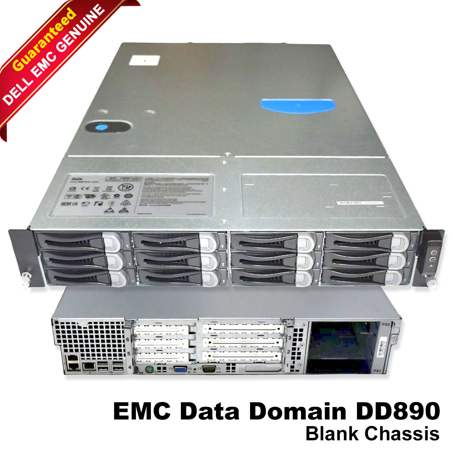Dell EMC DD890 DataDomain Storage System Metal Chassis Only P-X-890-CHSX1
