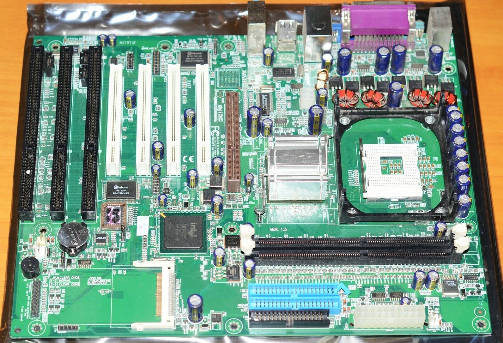 INTEL 845 3 ISA Momery Industrial Mainboard+2.8G CPU+1G RAM
