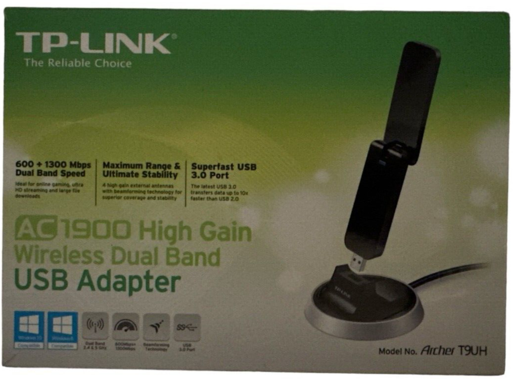 TP-Link T9UH AC1900 USB-3.0 High-Gain Dual-Band Wireless USB Adapter