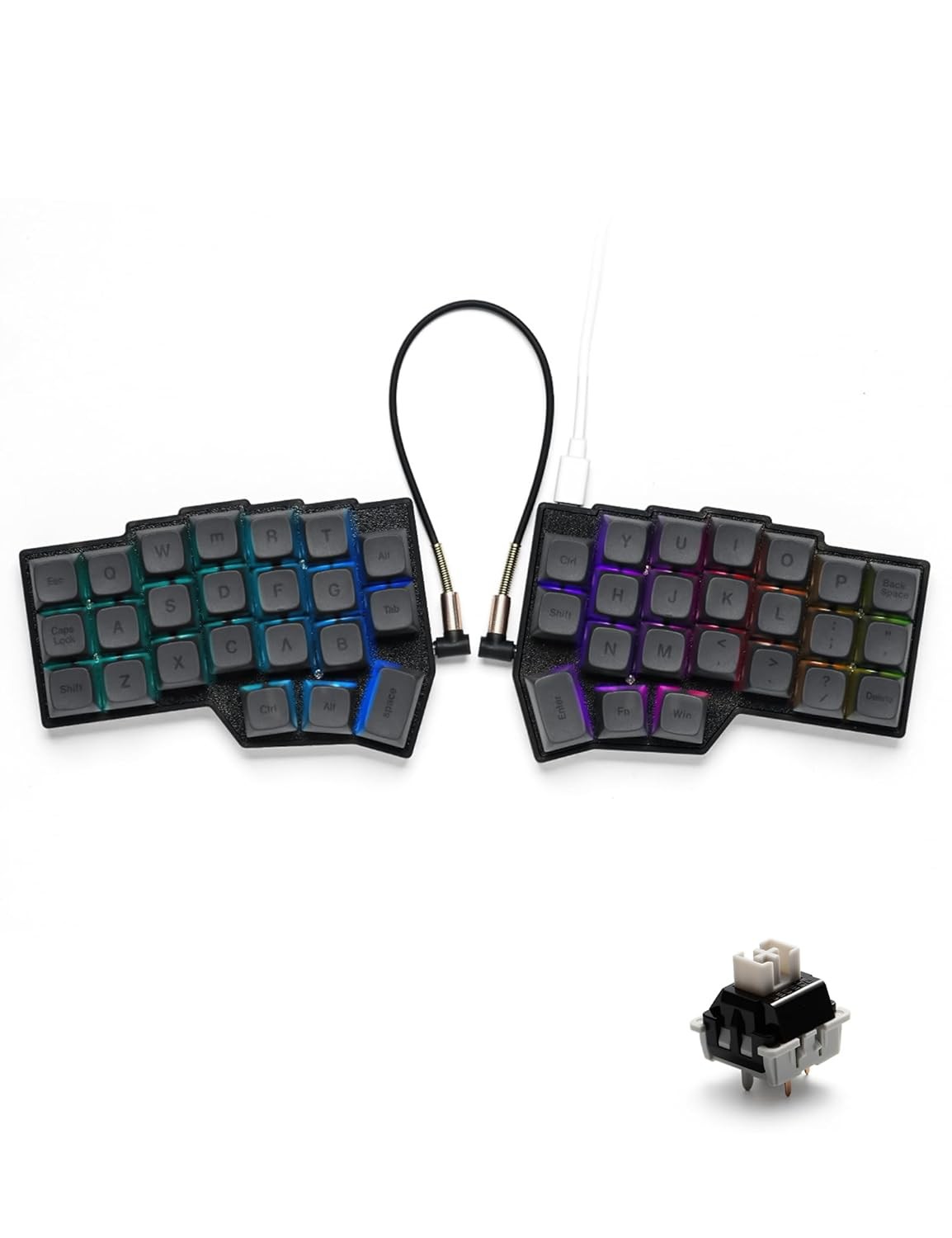40% Ergonomic Ortholinear Split Hot-Swappable Corne V4.1 3x6 Layout