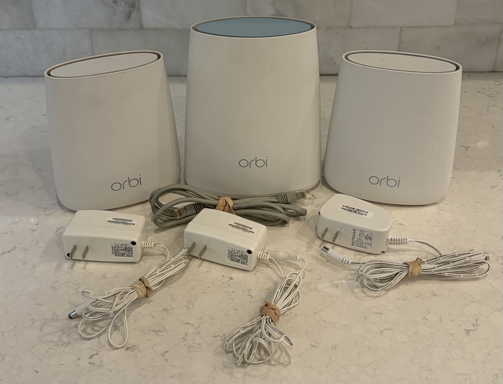 NETGEAR Orbi RBR40 Mesh WiFi Router + 2 RBS20 Satellites Complete System