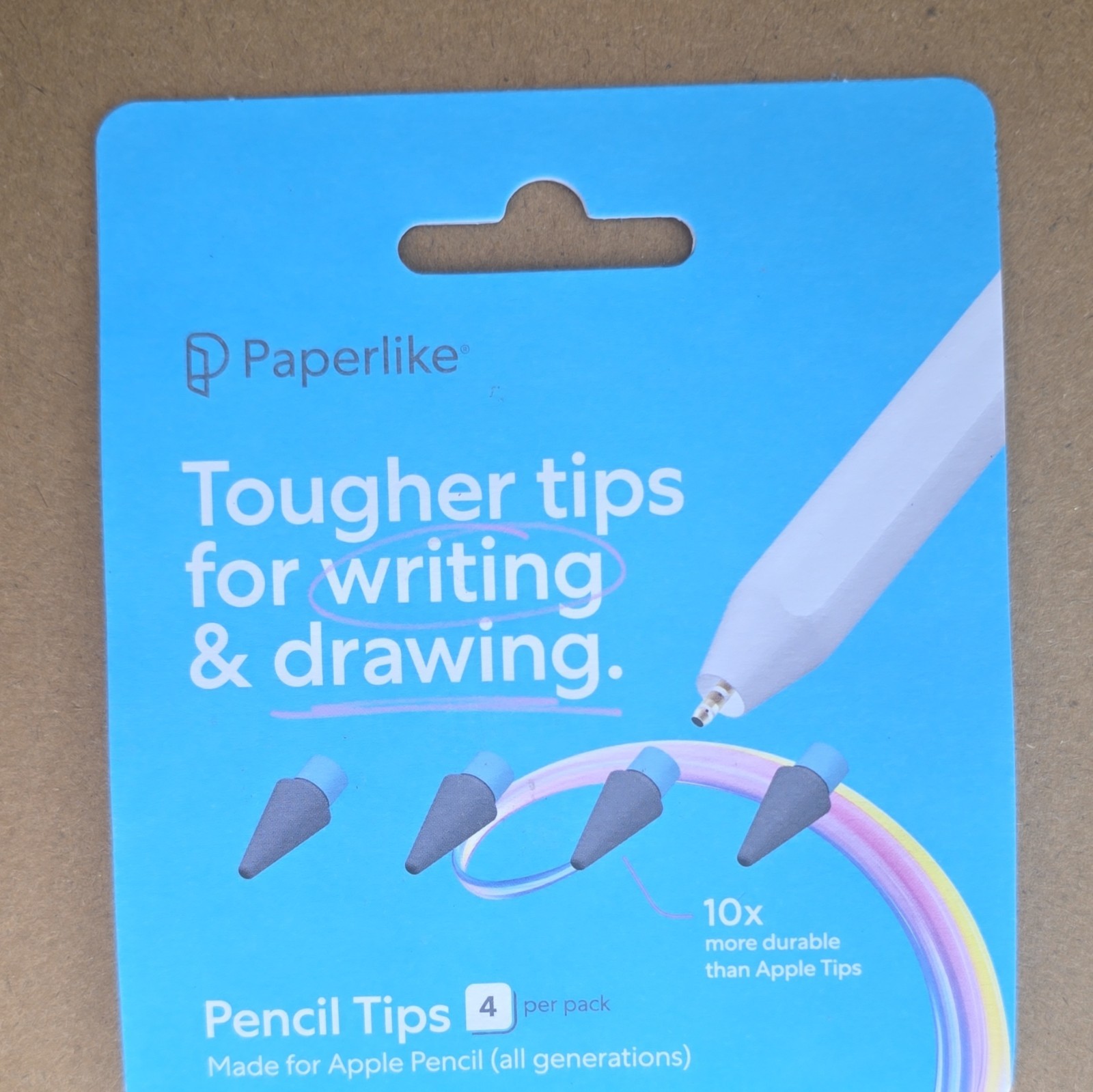 Paperlike Durable Charcoal Stylus Tips for Apple Pencil All Generations 4 Pack