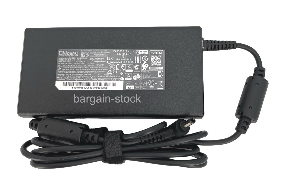 180W 20V 9A AC Adapter Charger For MSI Stealth 15M B12UE-042 B12UE Power Supply