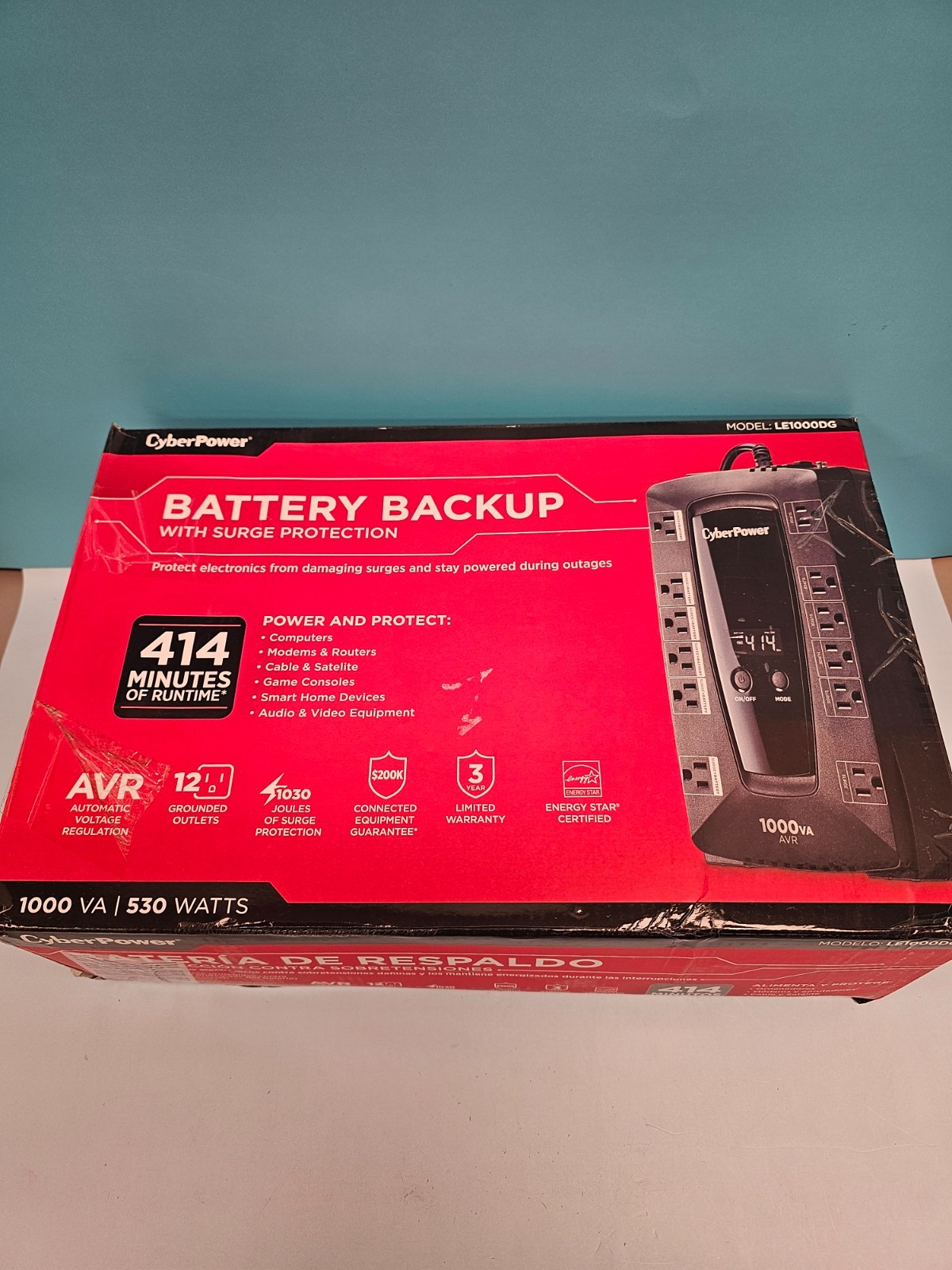 CyberPower LE1000DG 1000VA UPS Battery Backup Surge Protector