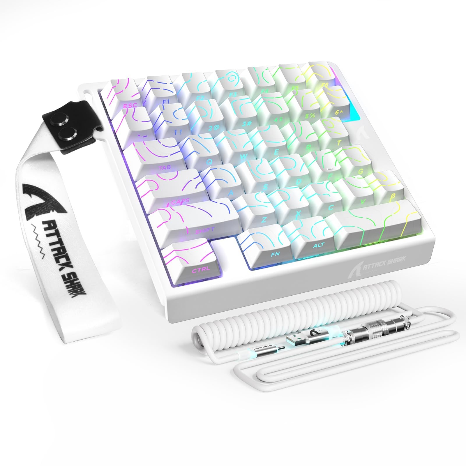 ATTACK SHARK M36 HE One-Handed Magnetic Switch Keyboard, 8000Hz Polling, Hot-...