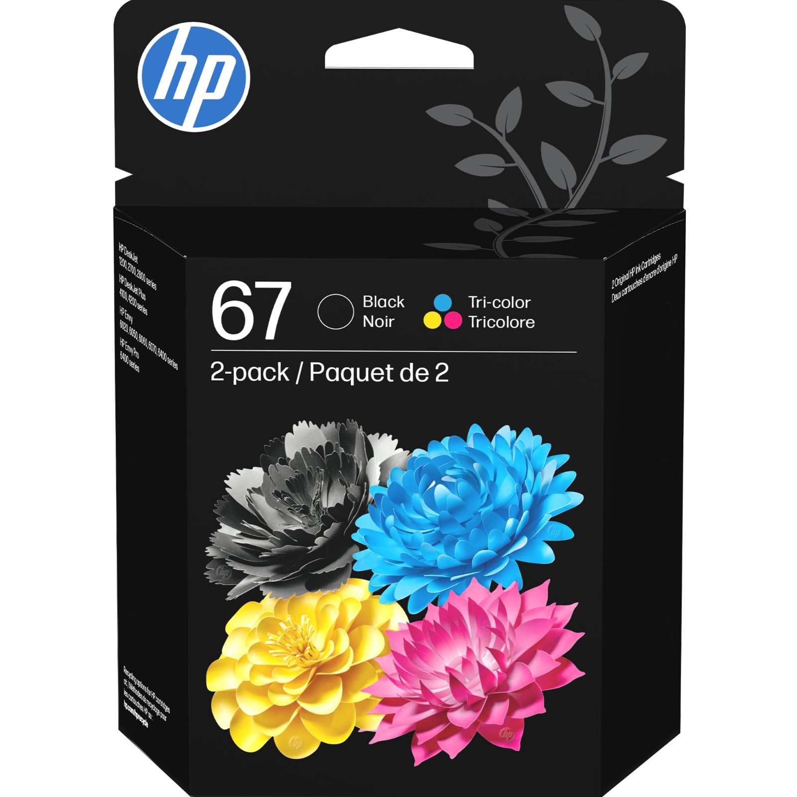 HP 67 Black Tri-Color Ink 2-Pack Genuine HP 3YP29AN NEW Sealed Jun 2028