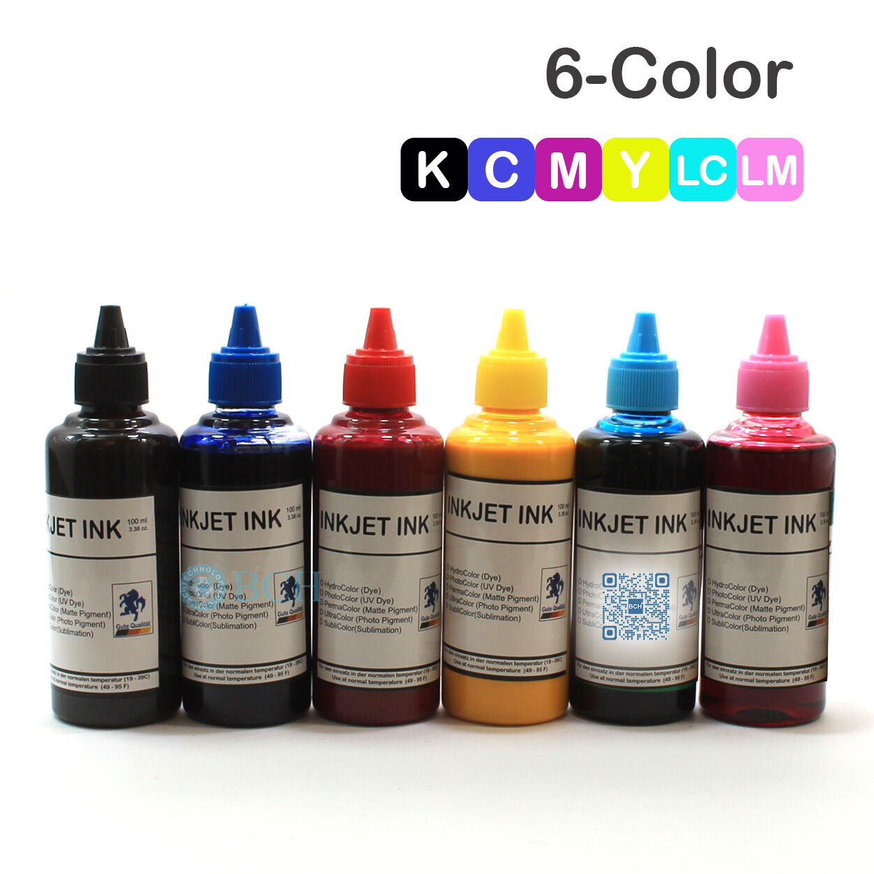BCH 6-Color Standard Sublimation Ink for Epson 600 ml (100 x 6)