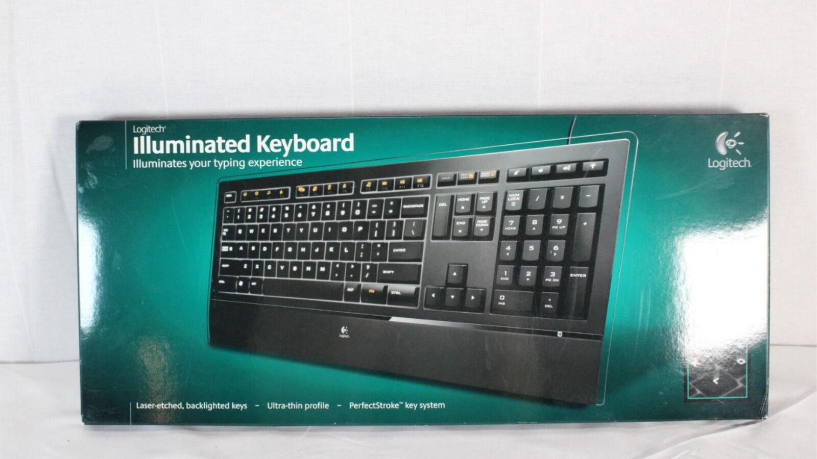Logitech Illuminated Keyboard Ultra Thin 9.3mm Black 920-000914 NEW SEALED