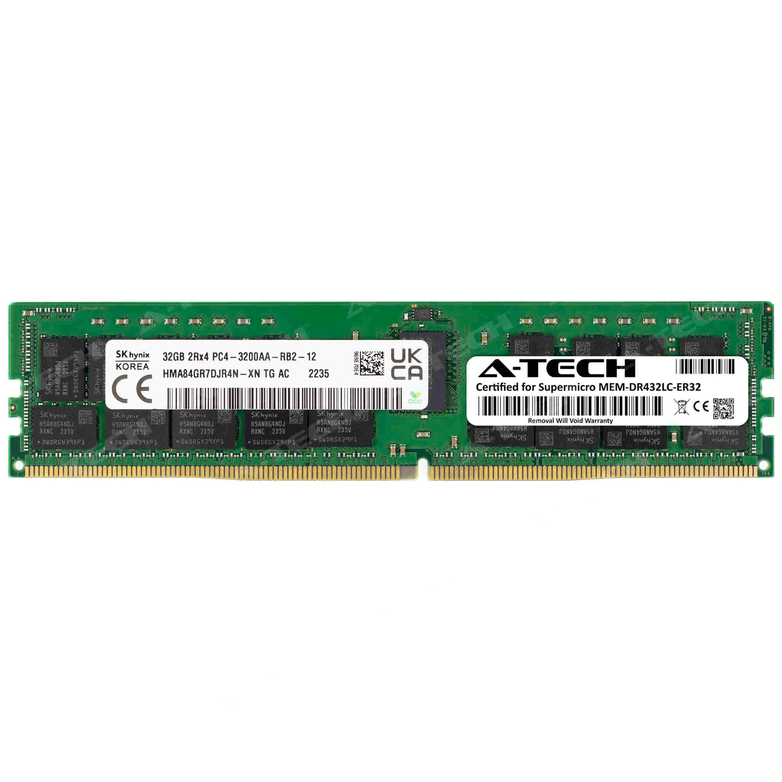 32GB PC4-25600 RDIMM Replacement for Supermicro MEM-DR432LC-ER32 Memory RAM