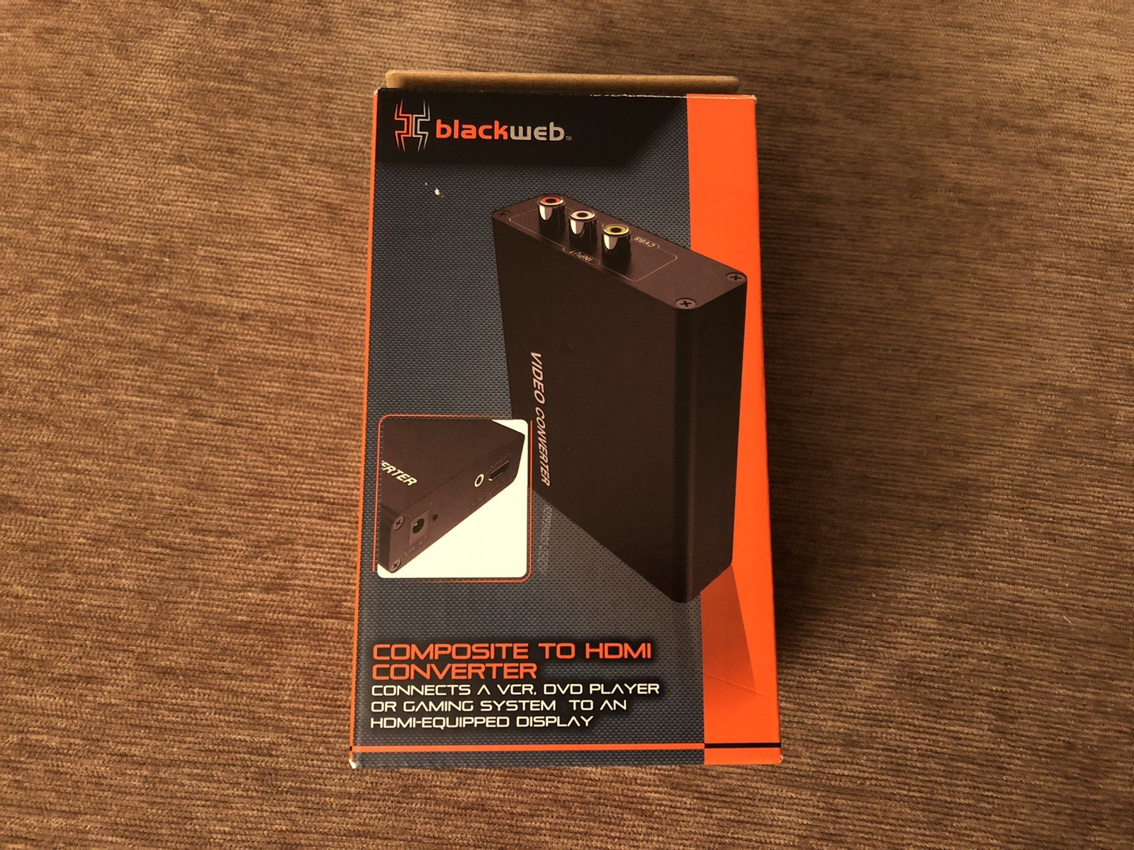 BlackWeb Composite A/V To HDMI Converter w/ A/V Cable Gaming