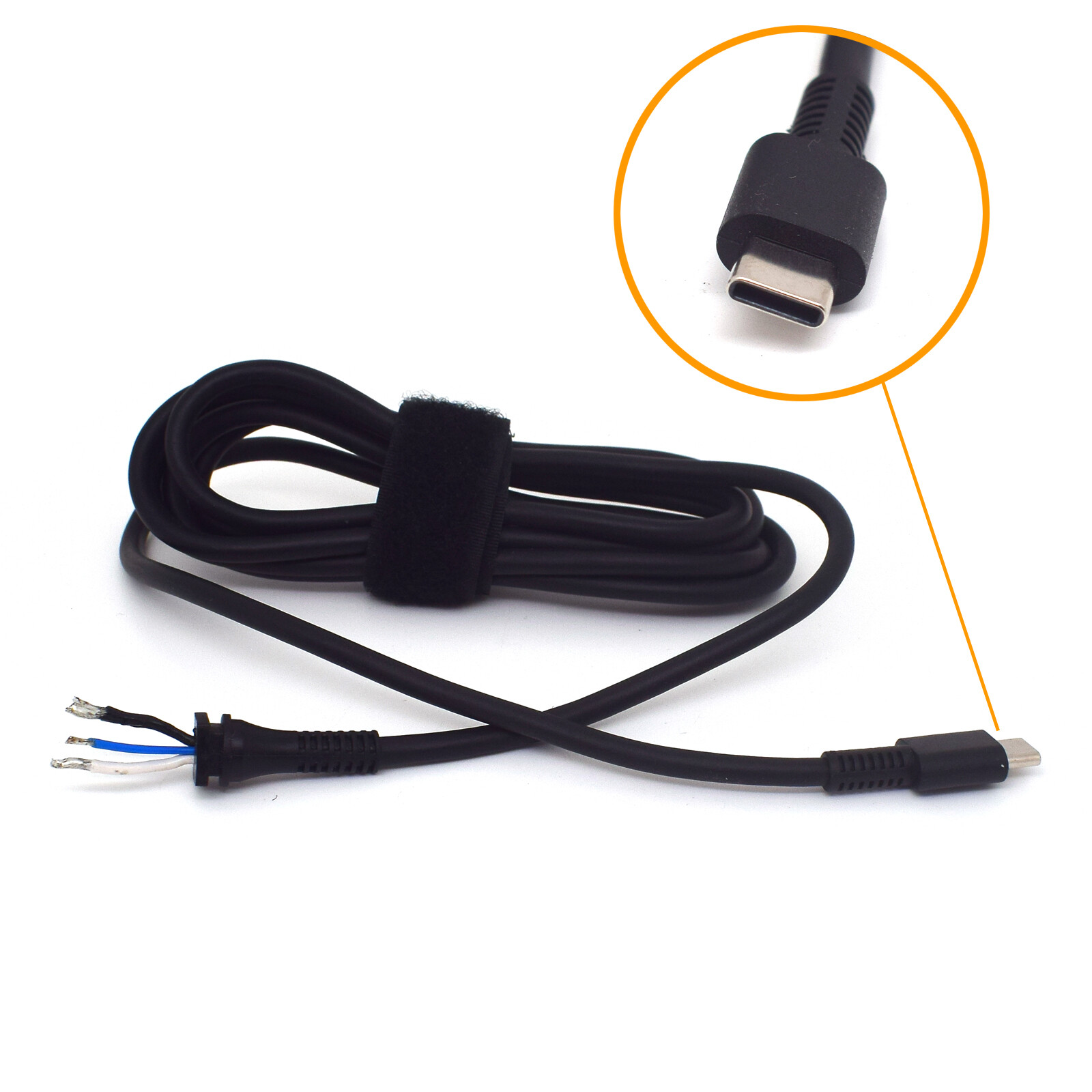 10pcs 1.8M/6ft Universal USB C Type C 3 wires Data Charger Pigtail Cord Cable
