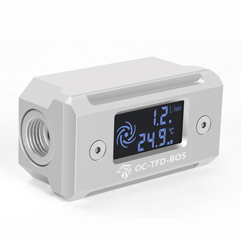 Digital Monitor Flow Meter Thermometer For DIY Water Cooling System Fast Ship