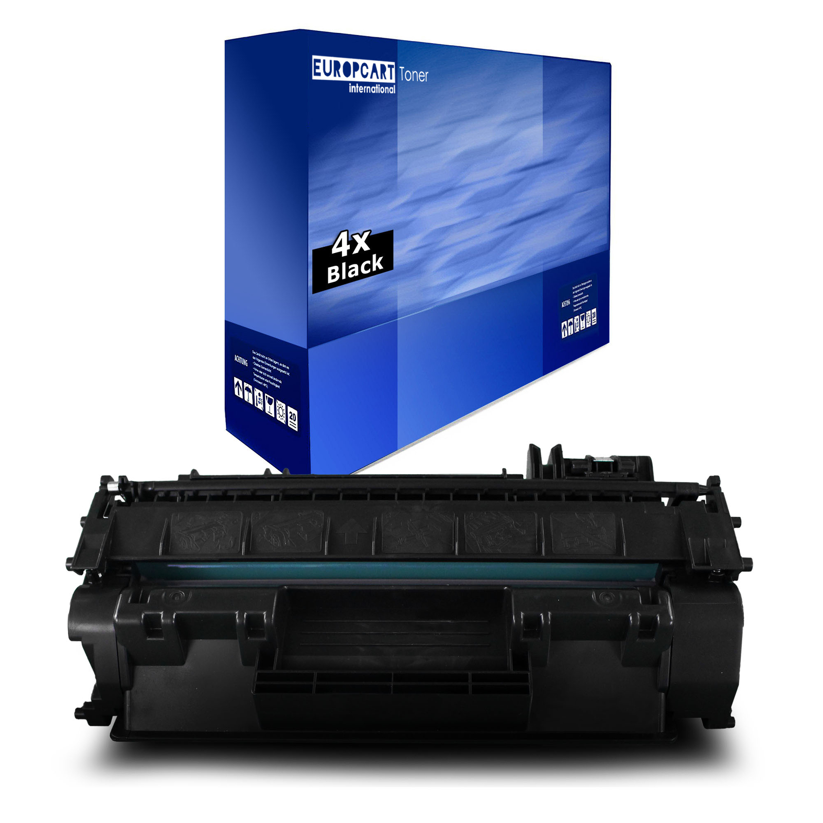 4x Eurotone Toner XXL Compatible for HP CE505X 05X P-2056-DN P-2055-DTN Black