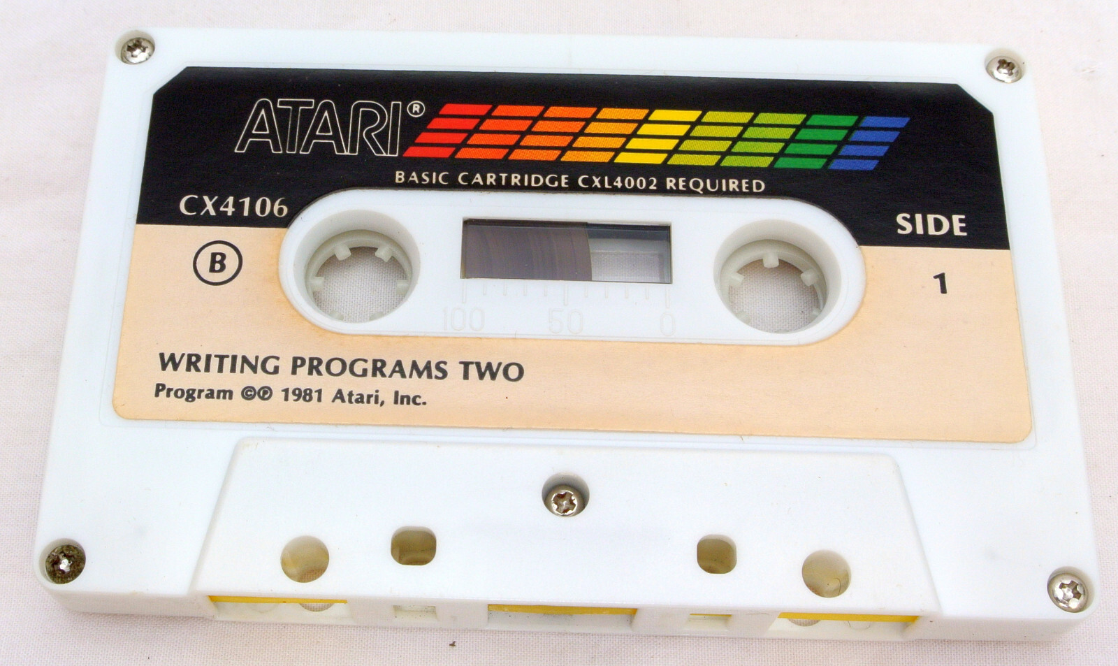 Atari 400/800 Writing Programs II Cassette Tape CX4106 Vintage 1981