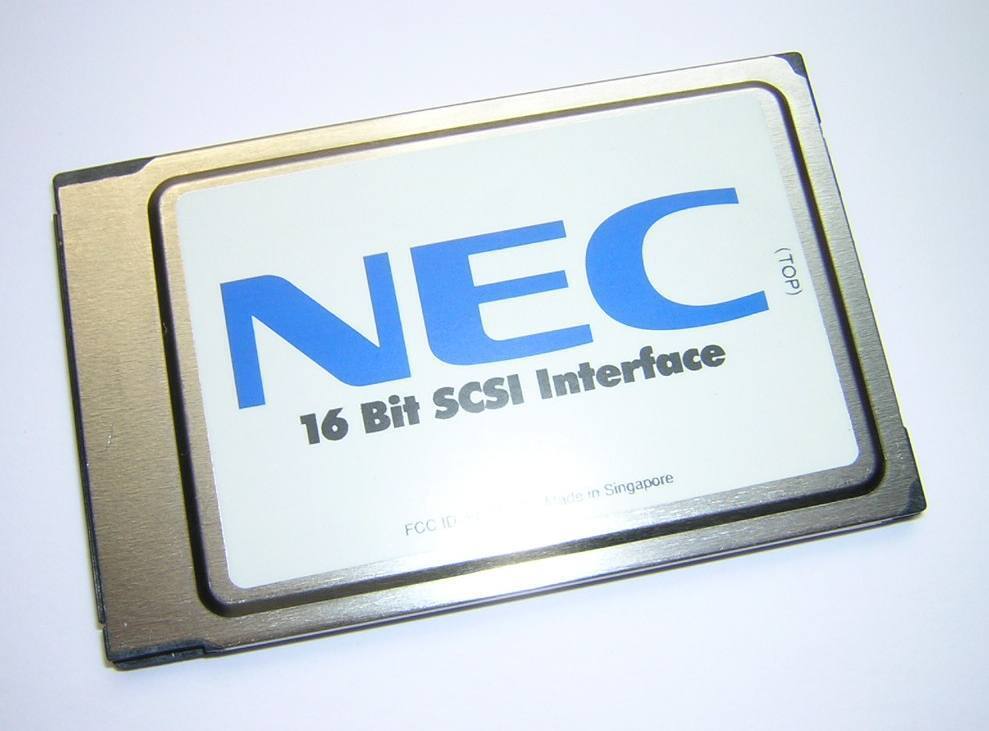 NEC 16-Bit SCSI Interface PCMCIA Adapter PC Card Only Adaptec SlimSCSI APA-1460