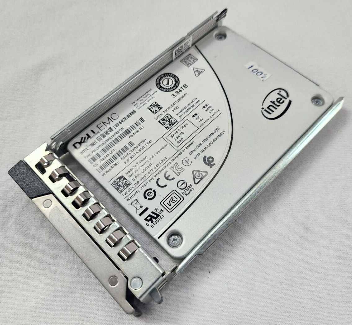 Dell DC29P 3.84TB 6Gbps 2.5'' SATA RI TLC Solid State Drive SSD | Gen 14 Tray