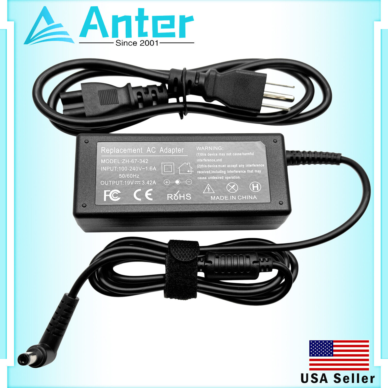 AC Adapter Power Charger for Toshiba Satellite A665-S6085 A665-S6086 A665-S6087