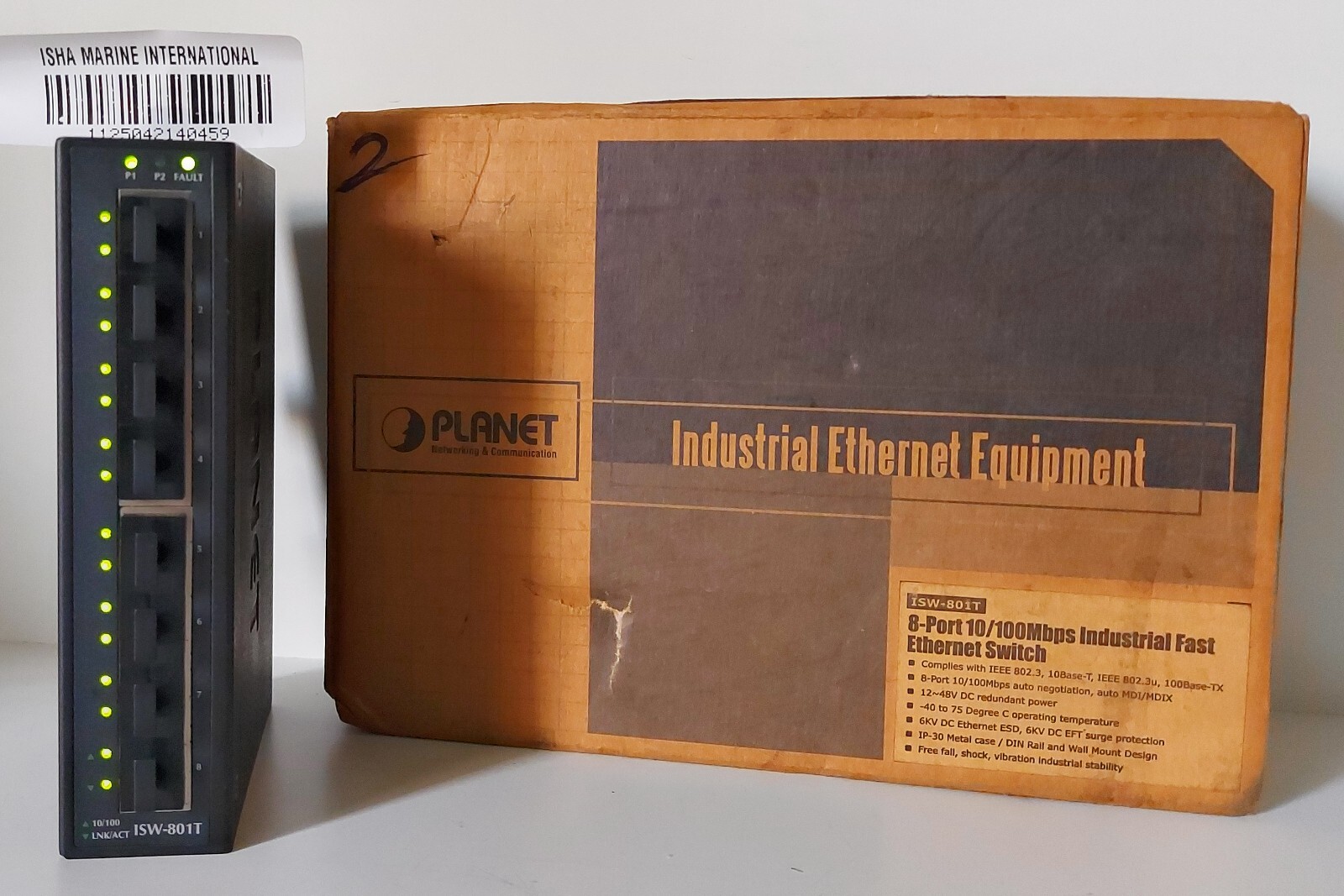 PLANET ISW-801T Slim 8-Port Industrial Fast Ethernet Switch