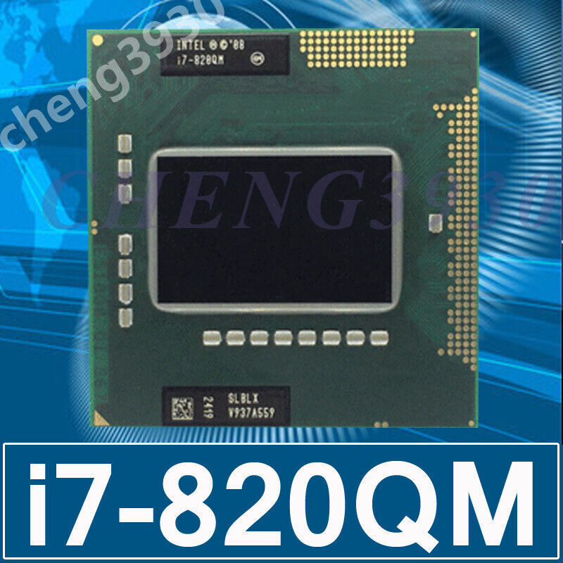 Intel Core i7-820QM CPU Laptop PGA989 Mobile 1.73GHz 8M CPU Processor 