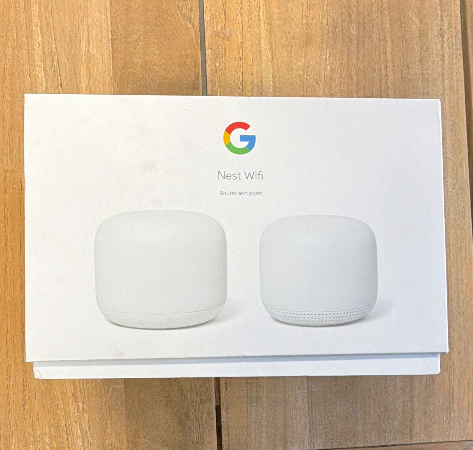 Google Nest Wifi AC2200 Router + Point 2-Pack White GA00595-US
