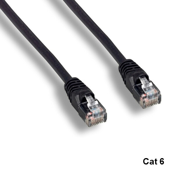 Kentek Black 14ft Cat6 UTP Cable 24AWG 550MHz Pure Copper RJ45 Ethernet Routers