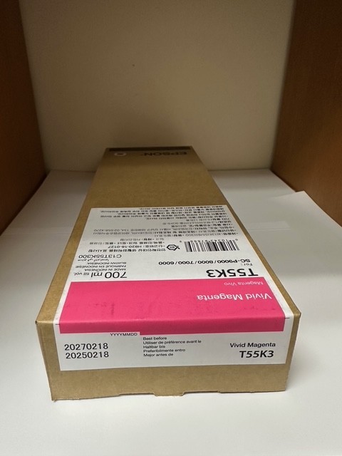 Genuine Sealed Exp.2027 T55K3 Vivid Magenta Ink Cartridge 700mL