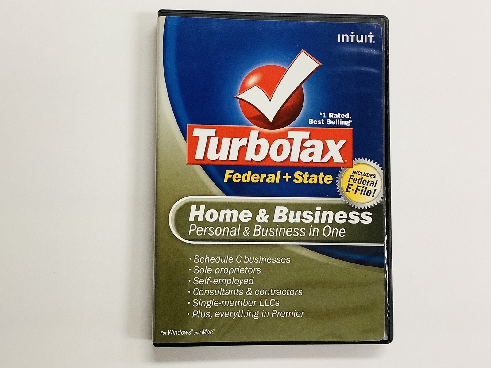 Turbotax 2008 Home & Business in One With State (Wind/Mac)  (G)