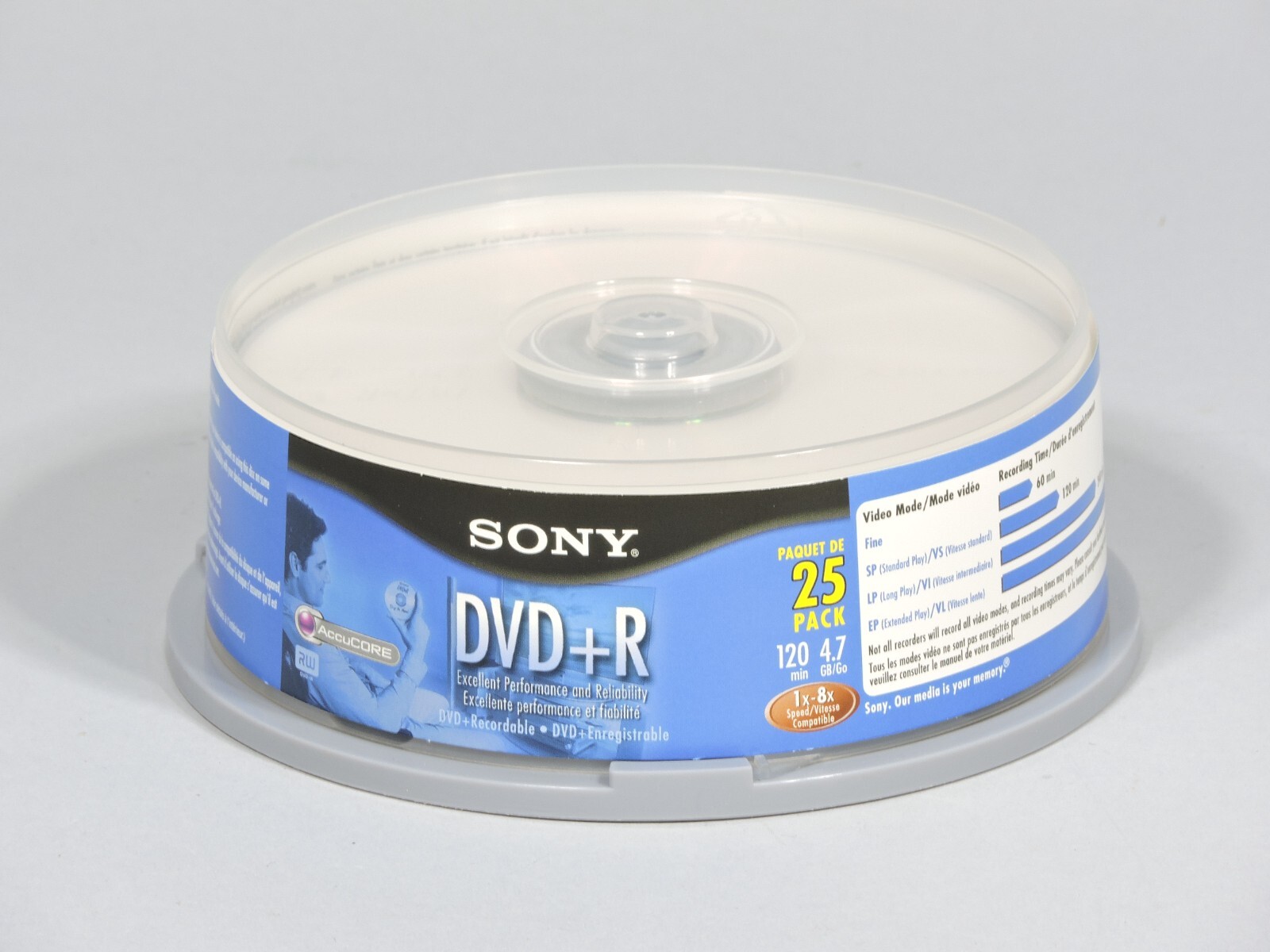 Sony DVD+R 25 Pack 8X 4.7GB 120 Minutes - OPENED - 2 Missing - 23 Total