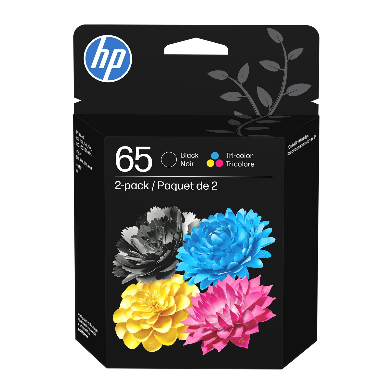 HP T0A36AN#RFD  65 Clr/Blk Ink Crtg Combo 2 Pack