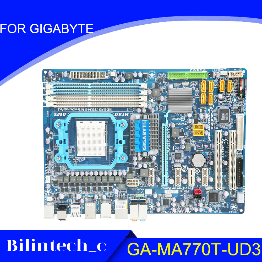 FOR GIGABYTE GA-MA770T-UD3 AM3/AM3+ AMD 770 8G Motherbroad Test ok