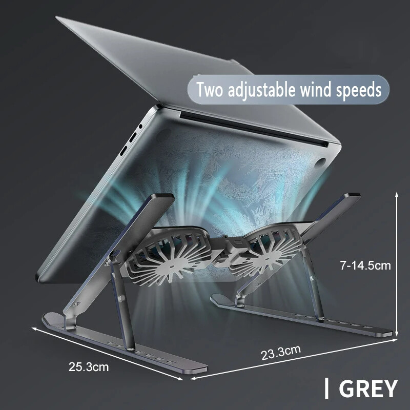 Laptop Radiator Portable Foldable Stand Cooling Fan Cooler Gaming Notebook AU