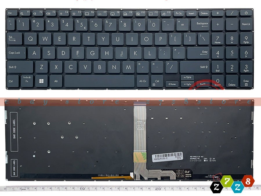New ASUS ZenBook Pro 15 UX535 UX535L UX535LH UX535Q UM535 Keyboard US Backlit